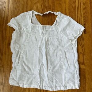 Zara White Blouse with Textured Design